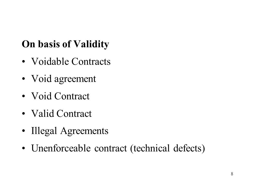 Void and voidable contracts essay